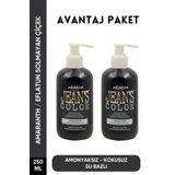Jeans Color Amonyaksız Eflatun Solmayan Çiçek Renkli Saç Boyası 250 Ml X2adet Kokusuz Su Bazlı Amaranth Hair Dye