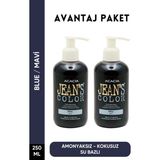 JEAN'S COLOR Amonyaksız Mavi Renkli Saç Boyası 250 ml X2 Adet Kokusuz Su Bazlı Blue Hair Dye