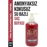 Jean’s Color Amonyaksız Pembe Renkli Saç Boyası 250 ml Kokusuz Su Bazlı Pink Rhodomine Red Hair Dye