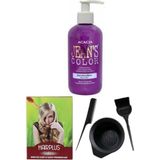 Jean's Color Marşmelov 250 ml Saç Boyası Saç Açıcı Boya Temizleyici ve Fluweel Boya Kabı Seti