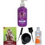 Jean's Color Marşmelov 250 ml Saç Boyası Saç Açıcı Boya Temizleyici ve Fluweel Boya Seti