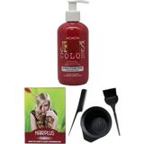 Jean's Color Pamuk Şekeri Pembe 250 ml Saç Boyası Saç Açıcı Boya Temizleyici ve Fluweel Boya Kabı Seti