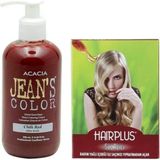 JEAN'S COLOR Saç Boyası Biber Kızılı 250 ml ve Hairplus Saç Açıcı