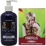 JEAN'S COLOR Saç Boyası Eflatun 250 ml ve Hairplus Saç Açıcı