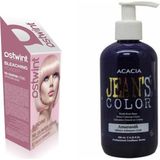 JEAN'S COLOR Saç Boyası Eflatun Solmayan Çiçek + Ostwint Saç Açıcı - EFLATUN SOLMAYAN ÇİÇEK