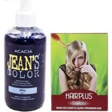 JEAN'S COLOR Saç Boyası Mavi 250 ml ve Hairplus Saç Açıcı