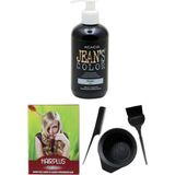 JEAN'S COLOR Saç Boyası Mor 250 ml, Saç Açıcı ve Fluweel Saç Boya Kabı Seti