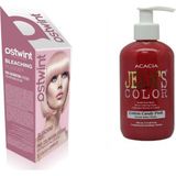 JEAN'S COLOR Saç Boyası Pamuk Şekeri Pembe + Ostwint Saç Açıcı - PAMUK ŞEKERİ PEMBE