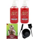 JEAN'S COLOR Saç Boyası Somon 250 ml 2 Adet Saç Açıcı ve Fluweel Saç Boya Seti