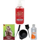 JEAN'S COLOR Saç Boyası Somon 250 ml Saç Açıcı Boya Temizleyici ve Fluweel Boya Seti 869900100948990
