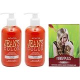 JEAN'S COLOR Saç Boyası Turuncu 250 ml 2 Adet ve Hairplus Saç Açıcı