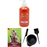 JEAN'S COLOR Saç Boyası Turuncu 250 ml, Saç Açıcı ve Fluweel Saç Boya Seti