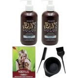 JEAN'S COLOR Saç Boyası Vişne Kızılı 250 ml 2 Adet Saç Açıcı ve Fluweel Saç Boya Kabı