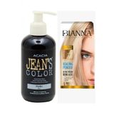 Jeans Color Violet ( Mor) Saç Boyası 250ml +Bianna Saç Açıcı Tek Kullanımlık Set Açıcı