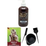Jean's Color Vişne Kızılı 250 ml Saç Boyası Saç Açıcı ve Fluweel Saç Boya Kabı Seti