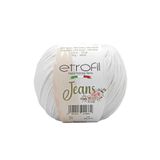 Jeans Örgü İpi Beyaz%55 Pamuk%45 Akrilik 50g 160m (002)