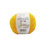 Jeans Örgü İpi Canlı Sarı%55 Pamuk%45 Akrilik 50g 160m (006)