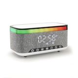 Jedel Bluetooth Hoparlör Kablosuz Şarj Özellikli Masa Saati, Gece Lambası, Çalar Saat