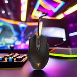 Jedel GM691 Optik Sensör 3600 Dpı 7 Düğmeli Örgülü Kablolu Gaming Mouse Siyah