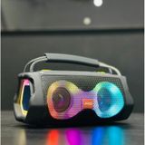 Jedel Sa-217 Taşınabilir Bluetooth Hoparlör, Rgb Led Işıklı, Kablosuz, Boombox Tasarım Ses Bombası siyah-mat