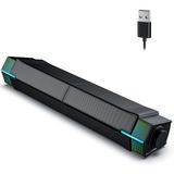 Jeecoo M20 Hoparlörler PC, 2'si 1 arada Ses çubuğu PC Hoparlörler Bluetooth Güç Kaynağı USB Stereo Hoparlörler RGB aydınlatmalı bilgisayar
