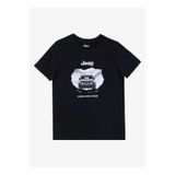 Jeep Baskılı Siyah Erkek Çocuk T-Shirt J6SB-TST7693