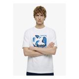 JEEP Beyaz Erkek Relaxed Baskılı T-Shirt J6SM-TST7300