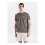 JEEP Bisiklet Yaka Baskılı Açık Haki Erkek T-Shirt J4SM-TST7245