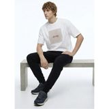 Jeep Bisiklet Yaka Baskılı Kırık Beyaz Erkek T-Shirt J6SM-TST7280