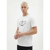 Jeep Bisiklet Yaka Baskılı Kırık Beyaz T-Shirt, 2XL, 5003328103, Kırık Beyaz, Erkek