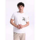 Jeep Bisiklet Yaka Baskılı Kırık Beyaz T-Shirt, 2XL, 5003328169, Kırık Beyaz, Erkek