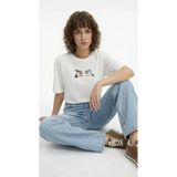 Jeep Bisiklet Yaka Baskılı Kırık Beyaz T-Shirt, S, 5003328835, Kırık Beyaz, Kadın