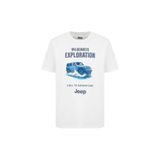 Jeep Bisiklet Yaka Baskılı Kırık Beyaz T-Shirt, XL, 5003328122, Kırık Beyaz, Erkek