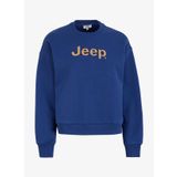 Jeep Bisiklet Yaka Baskılı Lacivert Kadın Sweatshırt J4WL-SWT7015