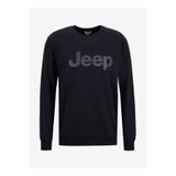 Jeep Bisiklet Yaka Baskılı Siyah Erkek Sweatshırt J5WM-SWT7692
