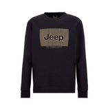 Jeep Bisiklet Yaka Baskılı Siyah Erkek Sweatshırt J5WM-SWT7693