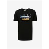 Jeep Bisiklet Yaka Baskılı Siyah Erkek T-Shirt J4SM-TST7257