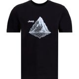 Jeep Bisiklet Yaka Baskılı Siyah Erkek T-Shirt J6SM-TST7318