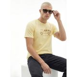 Jeep Bisiklet Yaka Baskılı T-Shirt, 2XL, 5003328057, Sarı, Erkek