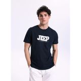 Jeep Bisiklet Yaka Baskılı T-Shirt J5Sm-Tst7339, 2XL, 5003222979, Lacivert, Erkek
