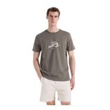 Jeep Bisiklet Yaka Baskılı T-Shirt J6Sm-Tst7339, XL, 5003328082, Haki, Erkek