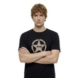 Jeep Bisiklet Yaka Baskılı T-Shirt, L, 5003223019, Siyah, Erkek