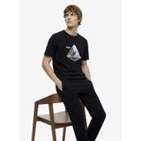 Jeep Bisiklet Yaka Baskılı T-Shirt, M, 5003328108, Siyah, Erkek