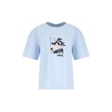 Jeep Bisiklet Yaka Baskılı T-Shirt, XL, 5003328876, Mavi, Kadın