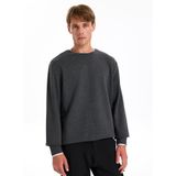 Jeep Bisiklet Yaka Düz Antrasit Melanj Sweatshırt, 2XL, 5003161657, Antrasit Melanj, erkek