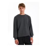 Jeep Bisiklet Yaka Düz Antrasit Melanj Sweatshirt, XL, 5003161657, Antrasit Melanj, erkek