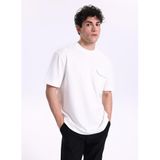 Jeep Bisiklet Yaka Düz Kırık Beyaz T-Shirt, 2XL, 5003328112, Kırık Beyaz, Erkek