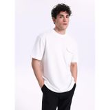Jeep Bisiklet Yaka Düz Kırık Beyaz T-Shirt, XL, 5003328112, Kırık Beyaz, Erkek