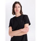 Jeep Bisiklet Yaka Düz T-Shirt J5Sl-Tst7186, M, 5003328873, Siyah, Kadın