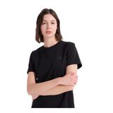 Jeep Bisiklet Yaka Düz T-Shirt, XS, 5003328873, Siyah, Kadın
